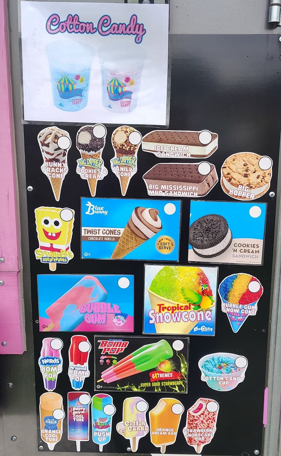 Foam & Novelty Ice Cream Truck menu